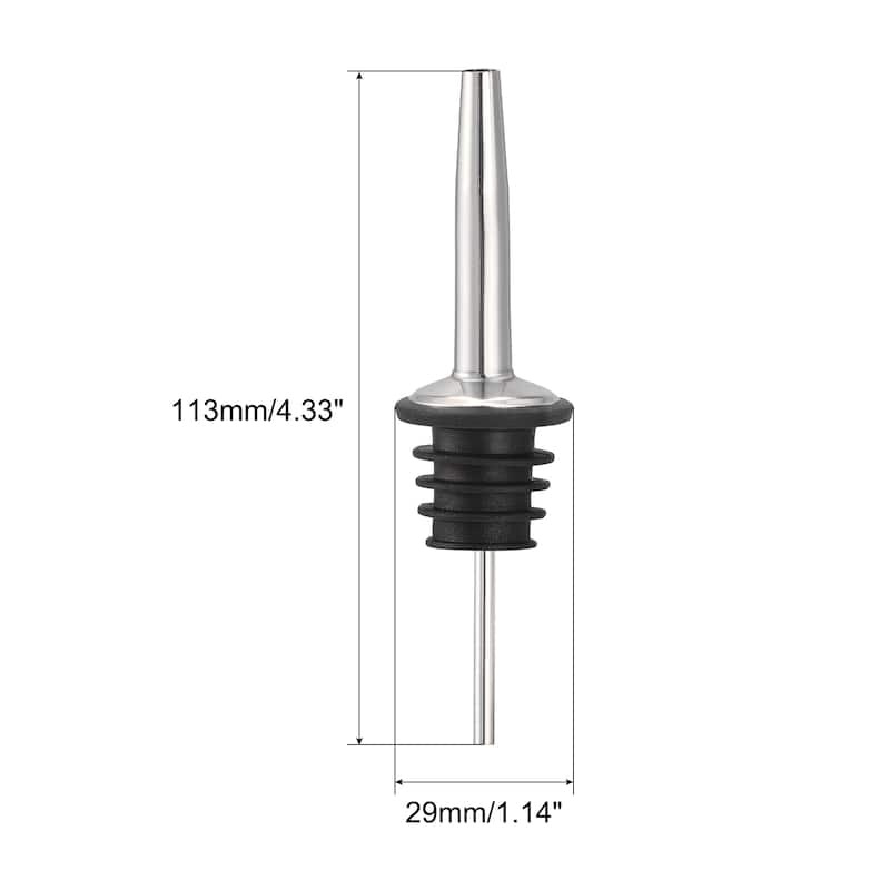 2pcs Stainless Steel Liquor Pourer Wine Bottle Pour Spout Stopper