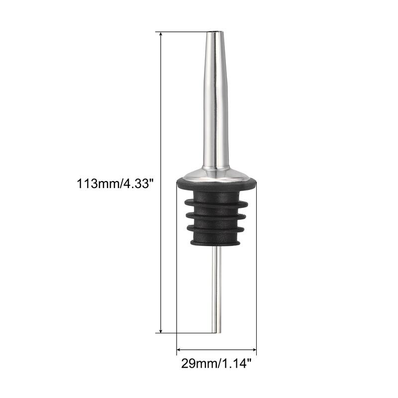 4pcs Stainless Steel Liquor Pourer Wine Bottle Pour Spout Stopper