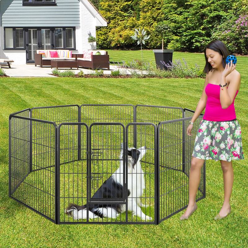 8 Panel Height Pet Fence Indoor Outdoor