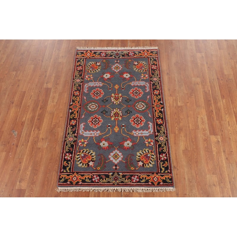 Oushak Indian Foyer Rug Handmade Wool Carpet - 3'0"x 5'0"