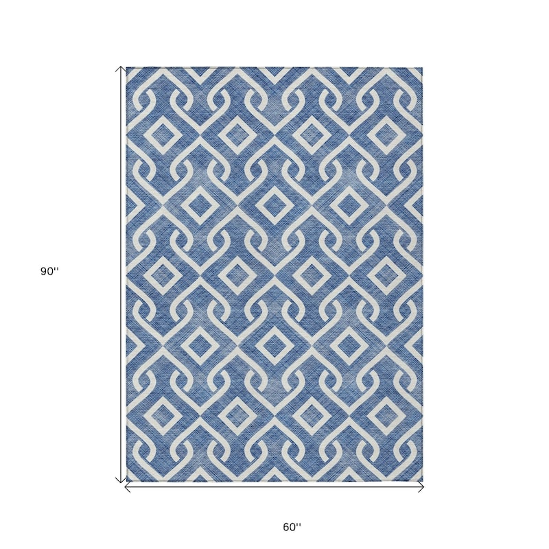 HomeRoots Geometric Transitional Rectangle Outdoor Rug