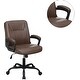preview thumbnail 8 of 7, Faux Leather Relax Office Chair, Ergonomic Computer Desk Chair, Upholstered Seat with Armrests and Adjustable Height - N/A