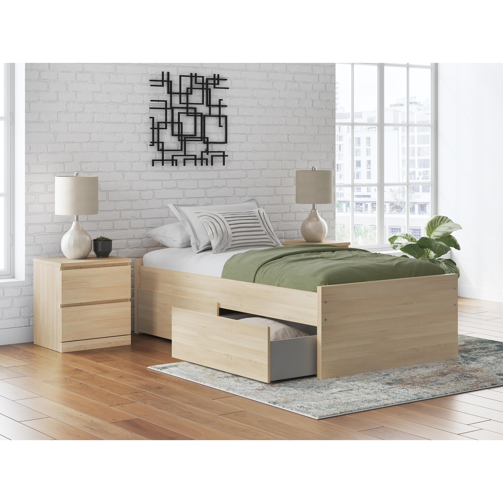 Signature Design by Ashley Onita Platform Bed with 1 Side Storage