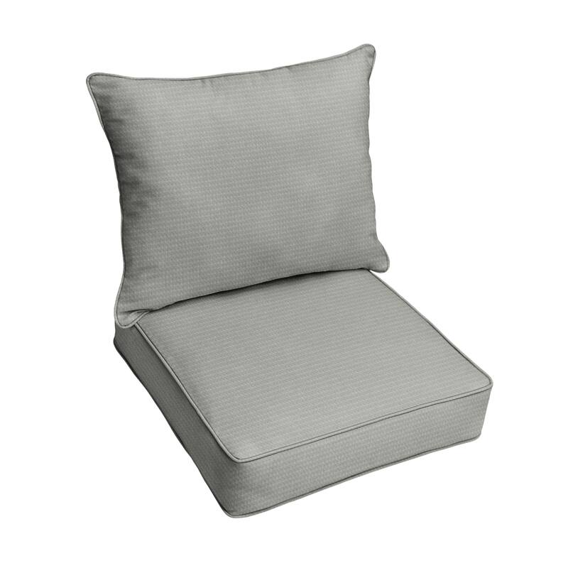Sorra Home Outdura Solid Indoor/Outdoor Corded Deep Seating Pillow and Cushion Chair Set