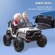 preview thumbnail 7 of 5, Kids Ride On Car, 12V Electric Truck with Wide Seat, Remote Control, Music - White