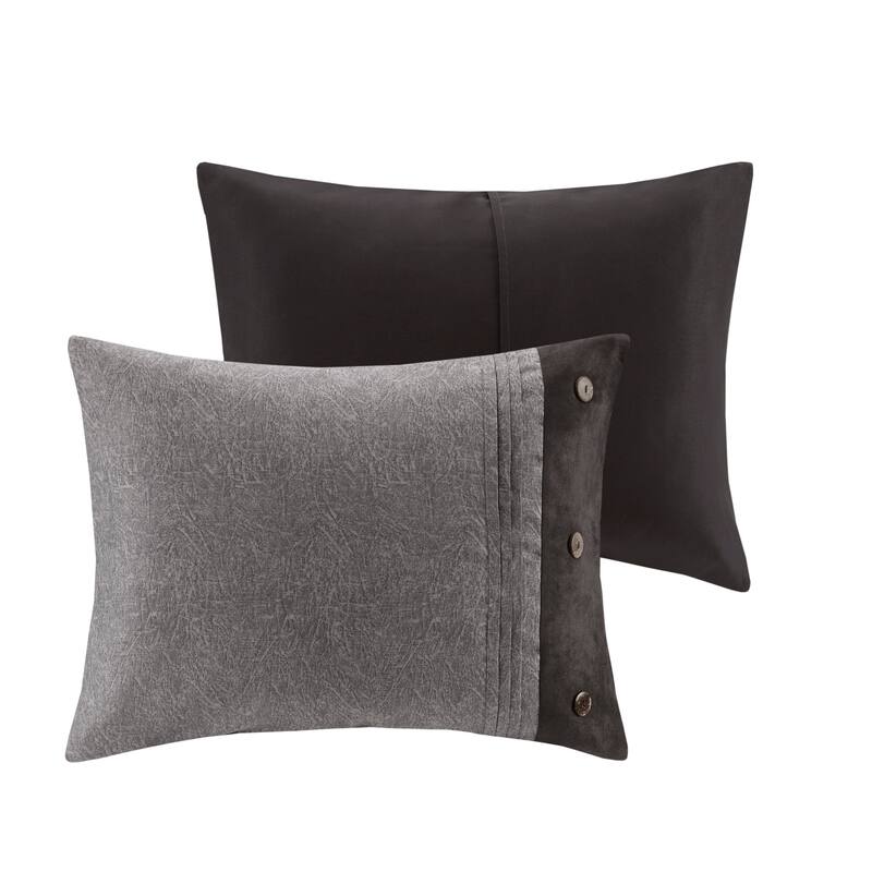 GDF Studio - Faux Suede Lodge Comforter Set with Decorative Pillows