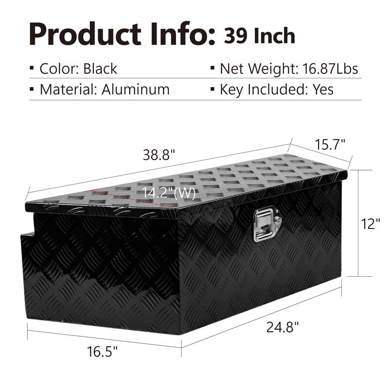 Aluminum Utility Trailer Tongue Tool Box 5 Bar Tread Trailer