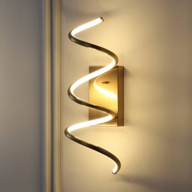 Draper Modern Metal Integrated LED Vanity Light Sconce, by JONATHAN Y