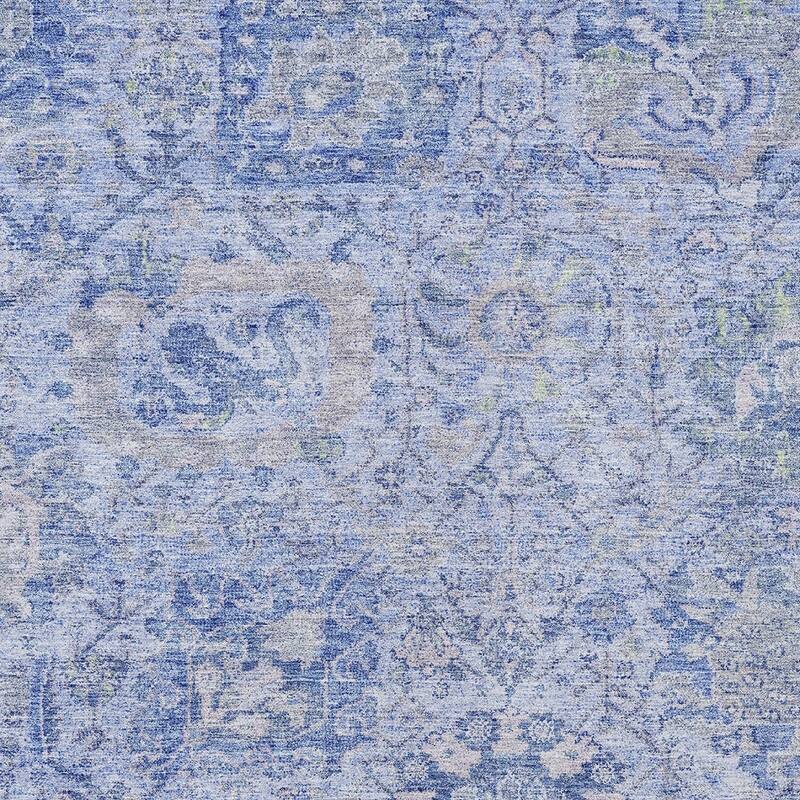 HomeRoots Damask Traditional Rectangle Outdoor Rug