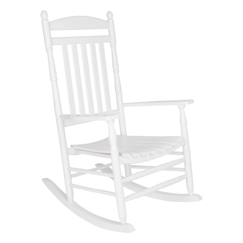Rhode Island Genuine Hardwood Ergonomic Rocking Chair with Finials