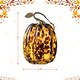 preview thumbnail 9 of 22, Glitzhome Gold Handle Amber Dots Glass Pumpkin for Fall Thanksgiving Decorating
