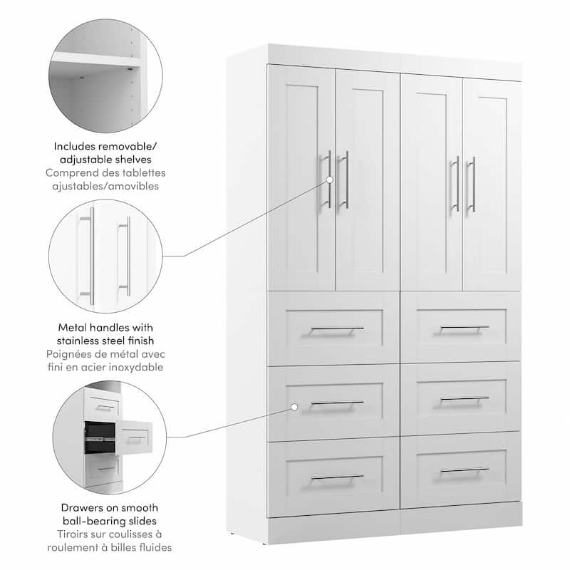 Pur 50W Closet Organization System with Drawers by Bestar
