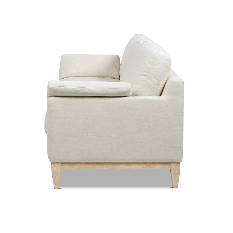 Pasadena 75.5" Velvet Modern Farmhouse Loose Pillow-Back Sofa