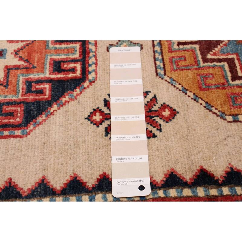 ECARPETGALLERY Hand-knotted Uzbek Ghazni Ivory Wool Rug - 2'9 x 9'6