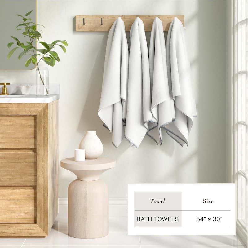 Linery & Co. Quick-Dry Cotton and Decorative Border Towel Set