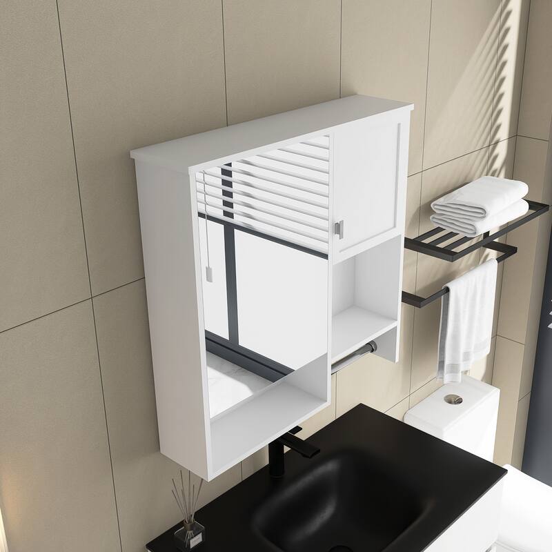 29'' x 28'' Modern Wall Mounted Medicine Cabinet with Mirror - 30" x 7"