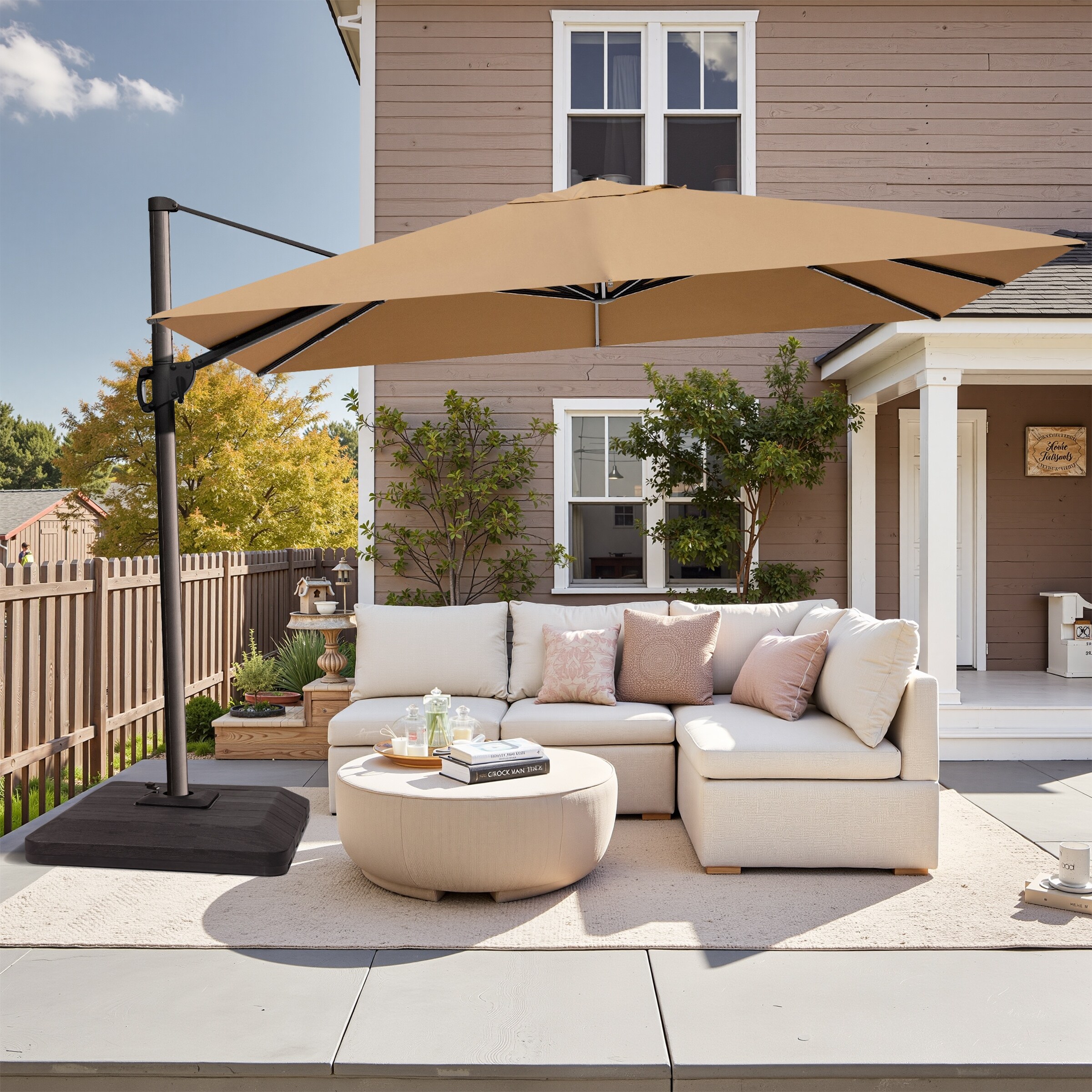 12' offset patio umbrella LAUSAINT HOME 12FT Deluxe Cantilever Cantilever Umbrell Lausaint Home Thats why this umbrella is constructed with a rust PURPLE LEAF Large Patio Umbrella