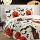 preview thumbnail 8 of 6, Twin/Full Size Halloween Themed Quilt Bedspread Set Pumpkins, Black Cats, Bats, Haunted Houses ME503