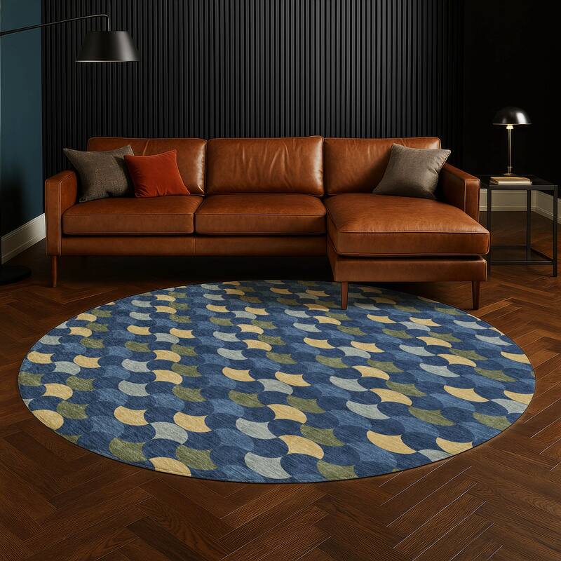 Machine Washable Indoor/ Outdoor Modern Osage Chantille Rug