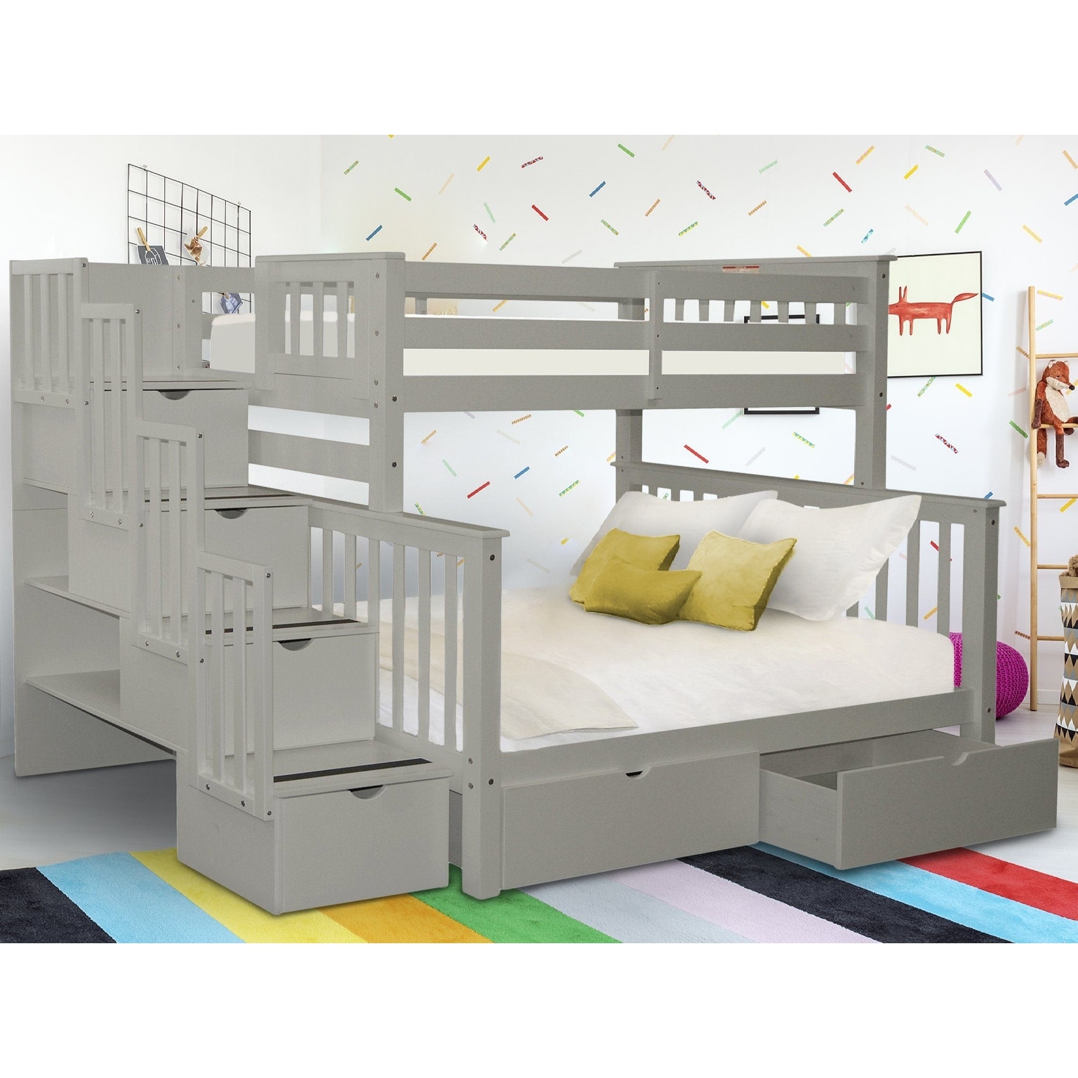 Full size bunk on sale beds with drawers