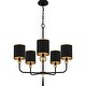 preview thumbnail 3 of 7, Lockery 5-Light Matte Black Chandelier