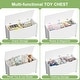 preview thumbnail 12 of 18, Classic Design Kids Wooden Toy Box Storage with Safety Hinged Lid