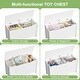 preview thumbnail 11 of 12, Kids Wooden Toy Box/Bench with Safety Hinged Lid for Ages 3+