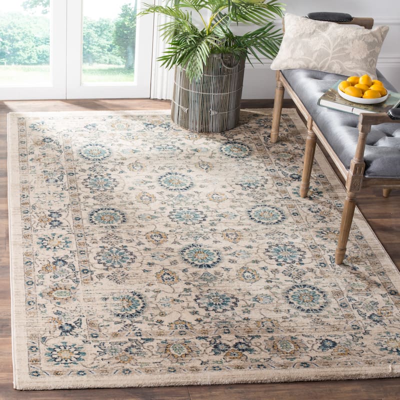 SAFAVIEH Evoke Tori Distressed Vintage Boho Rug - 3' x 5' - Beige/Turquoise - Rectangle