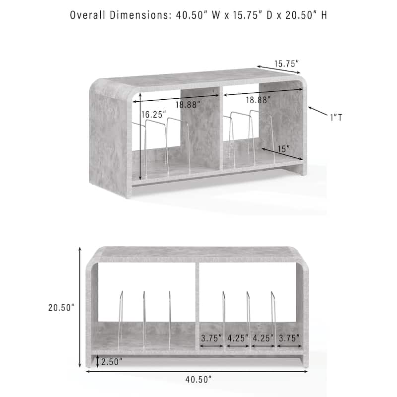 Crosley Ingrid Medium Record Player Stand With Vinyl Storage