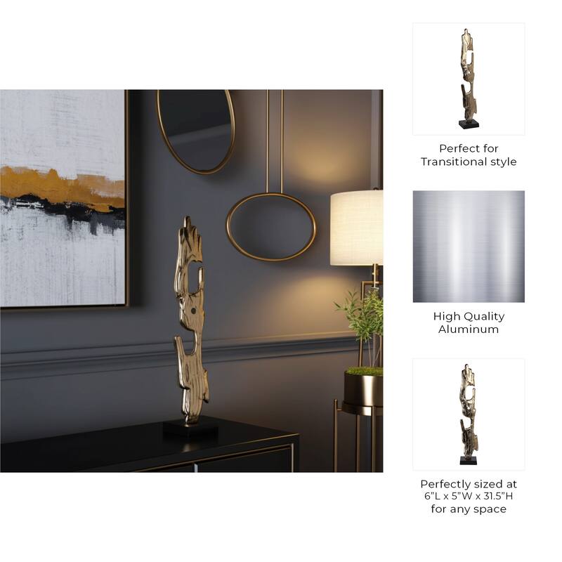 Metal Acrylic Sculpture Post Modern Decorative Figurine for Home Decor