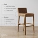 preview thumbnail 73 of 115, Gracie Modern Bar Stool, Boucle Upholstered Chair and Brushed Wooden Legs