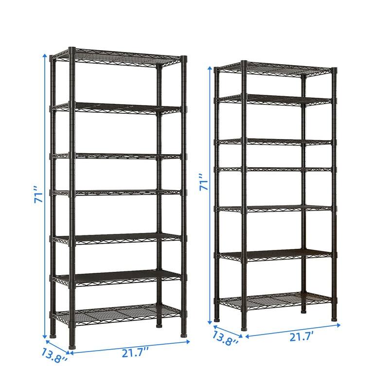 62.9''W Adjustable Storage Shelves NSF Wire Shelving Unit Multiple rows Shelving for Storage Rack Shelves