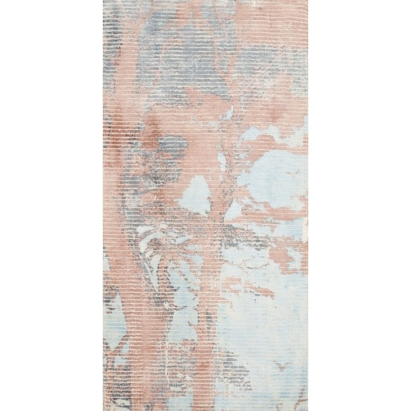 Hand Knotted Oriental Viscose Silk Carpet Modern Abstract Multi-Colored Abstract Area Rug - 4' 0'' X 2' 0''