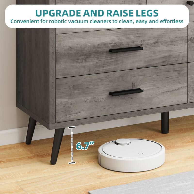 Moasis 47" W 6 Drawers Double Dresser for Bedroom, Chests of drawers