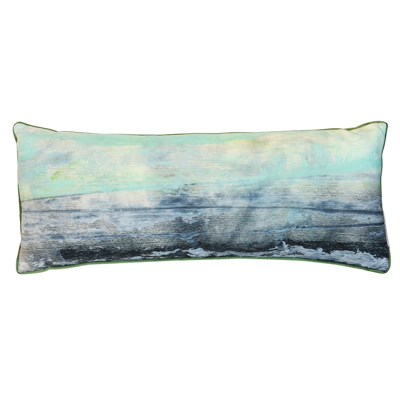 StyleCraft Tidewashed Crush III Pillow - Coastal Blue - 36" x 14"