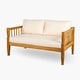 preview thumbnail 6 of 36, Christopher Knight Home Darla 4 Piece Outdoor Sleek Acacia Wood Seating Set with Water-Resistant Cushion