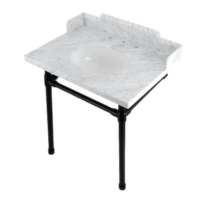 Kingston Brass LMS3.M80ST Wesselman 30" Single Oval Basin Console Sink