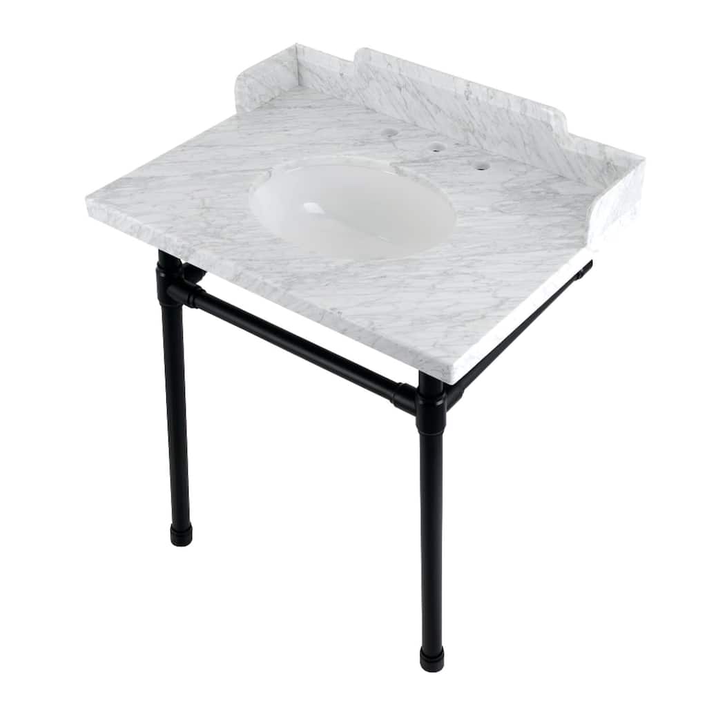 Kingston Brass LMS3.M80ST Wesselman 30" Single Oval Basin Console Sink