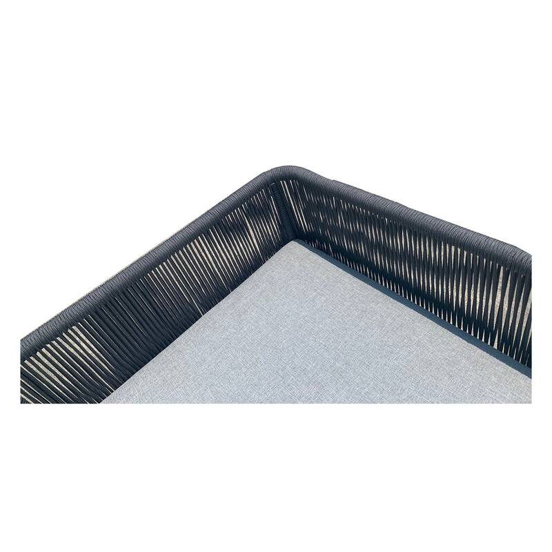 Cancun Aluminum Deep Seating Set with Silver Cushion