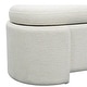 preview thumbnail 5 of 6, Martha Stewart Leslie Fully Upholstered Oval Storage Bench with Soft-Close Lid