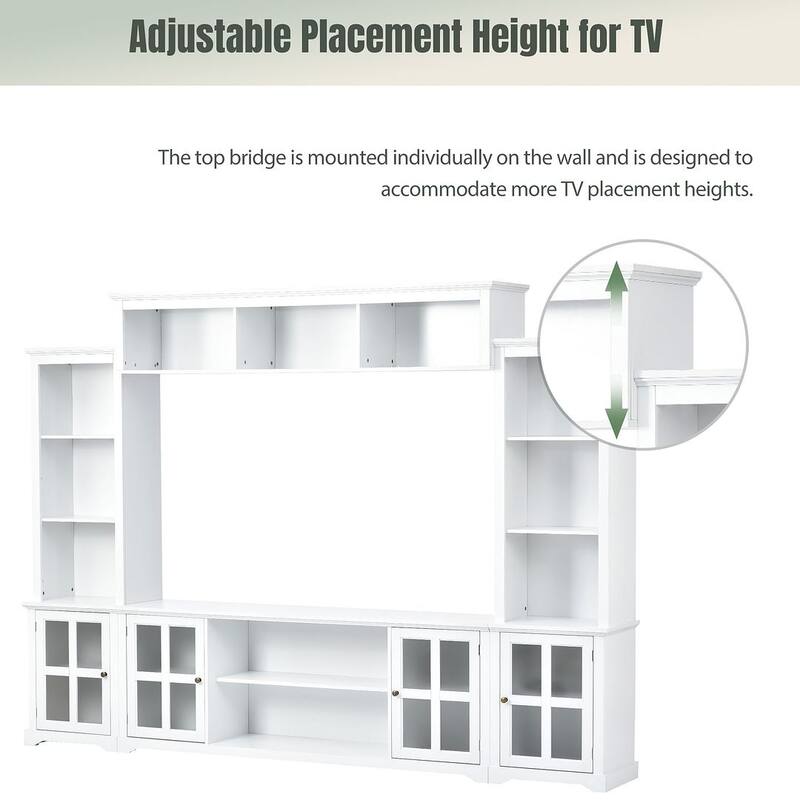 Modern Minimalist Entertainment Wall Unit Sets with TV Stand for TVs Up to 70"/75''