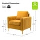 preview thumbnail 31 of 43, Ganymedes Modern Velvet Accent Arm Chair with Golden Legs by HULALA HOME