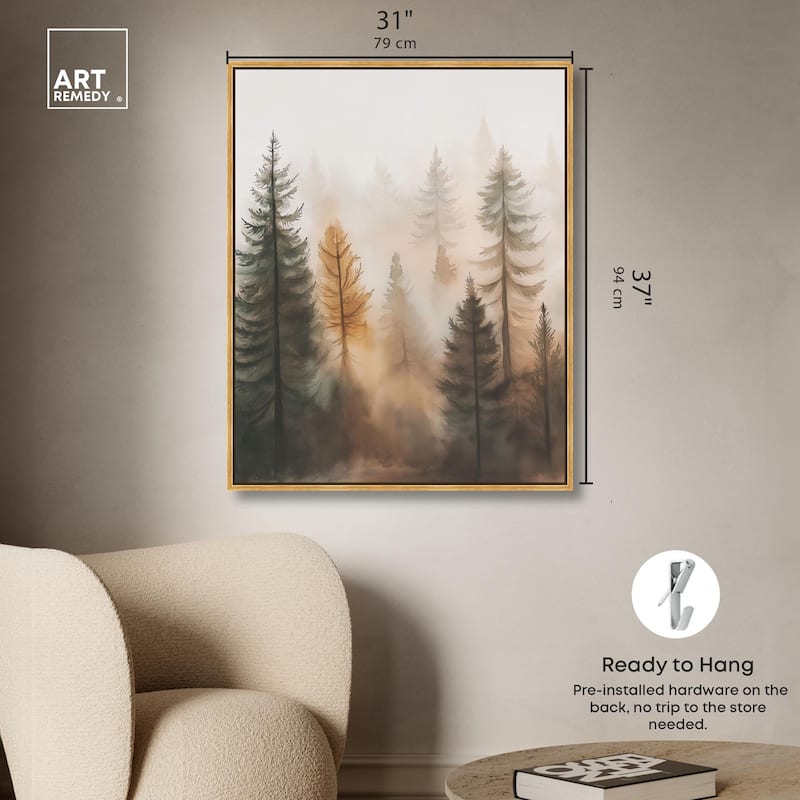 Misty Pines I Canvas by Art Remedy