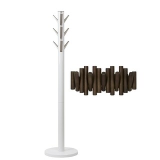 Umbra Flapper Coat Rack (White) Umbra Picket Rail Hook (Aged-Walnut ...