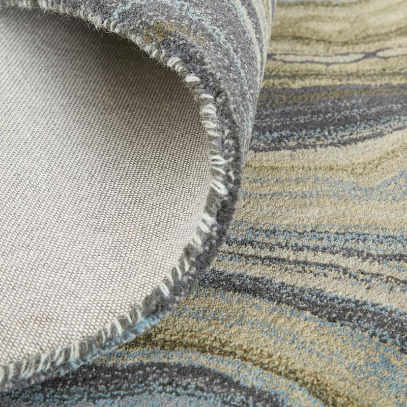 Grand Bazaar Nakita Hand Tufted Abstract Transitional Area Rug