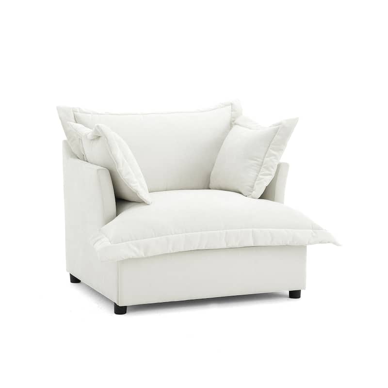 Double Layer Cushion Comfy Cloud Modular Sectional Sofa Couch Ottoman