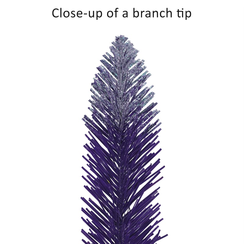Puleo International 4' Pre-Lit Fashion Purple Pine Artificial Christmas Tree