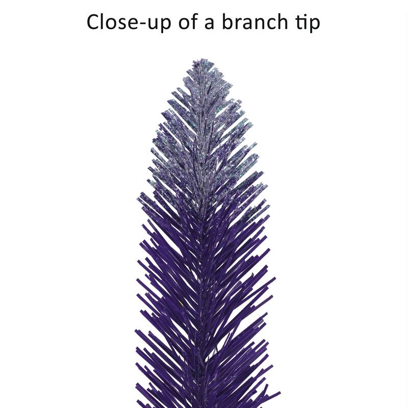 Puleo International 6.5' Pre-Lit Fashion Purple Artificial Christmas Tree