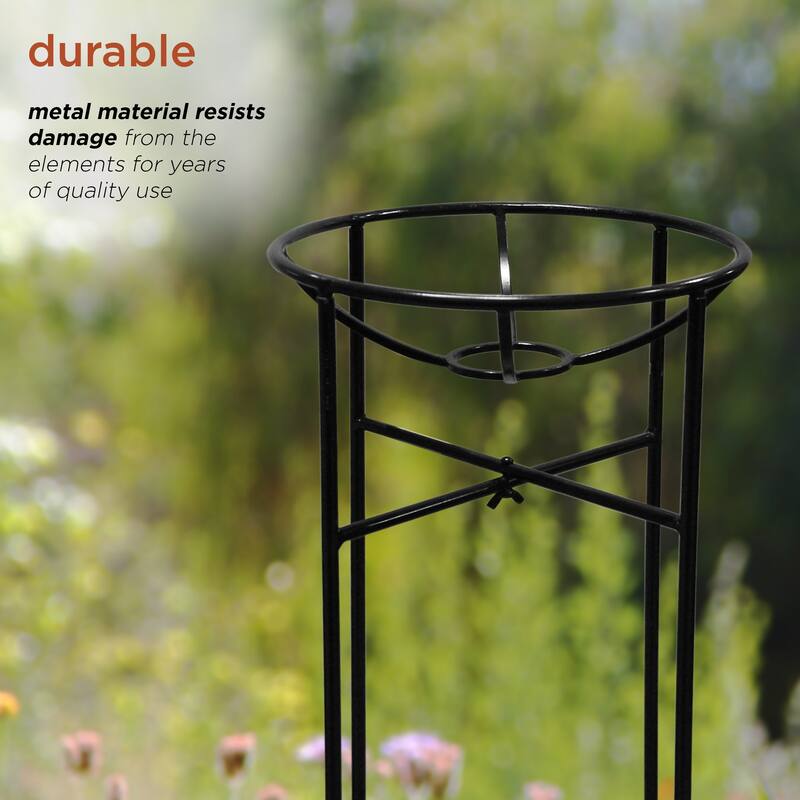 24-inch Black Metal Gazing Globe Stand