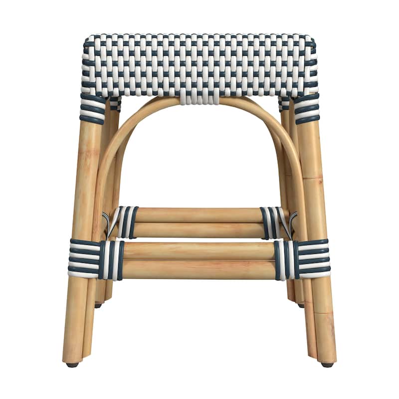 Robias Rattan Rectangular 18" Dining Stool